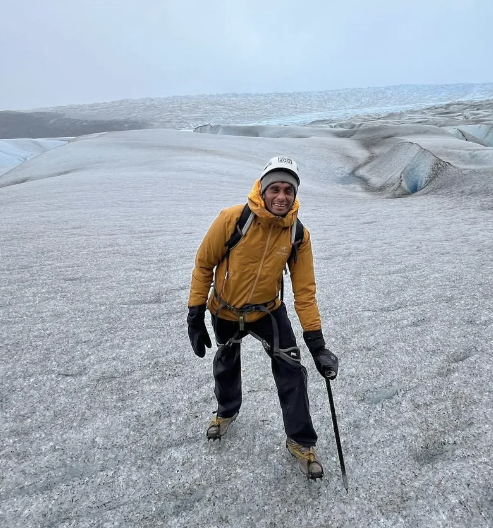 Me standing on the ablation zone of Grey Glacier (Patagonia RGI17)